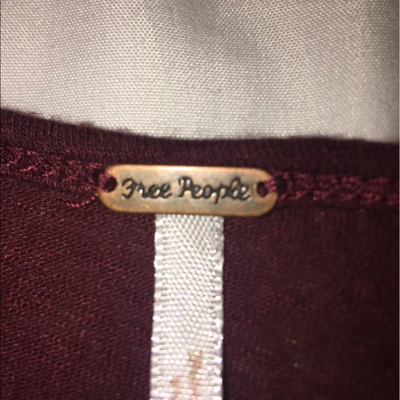 Free People Maroon Blouse - Picture 2 of 4